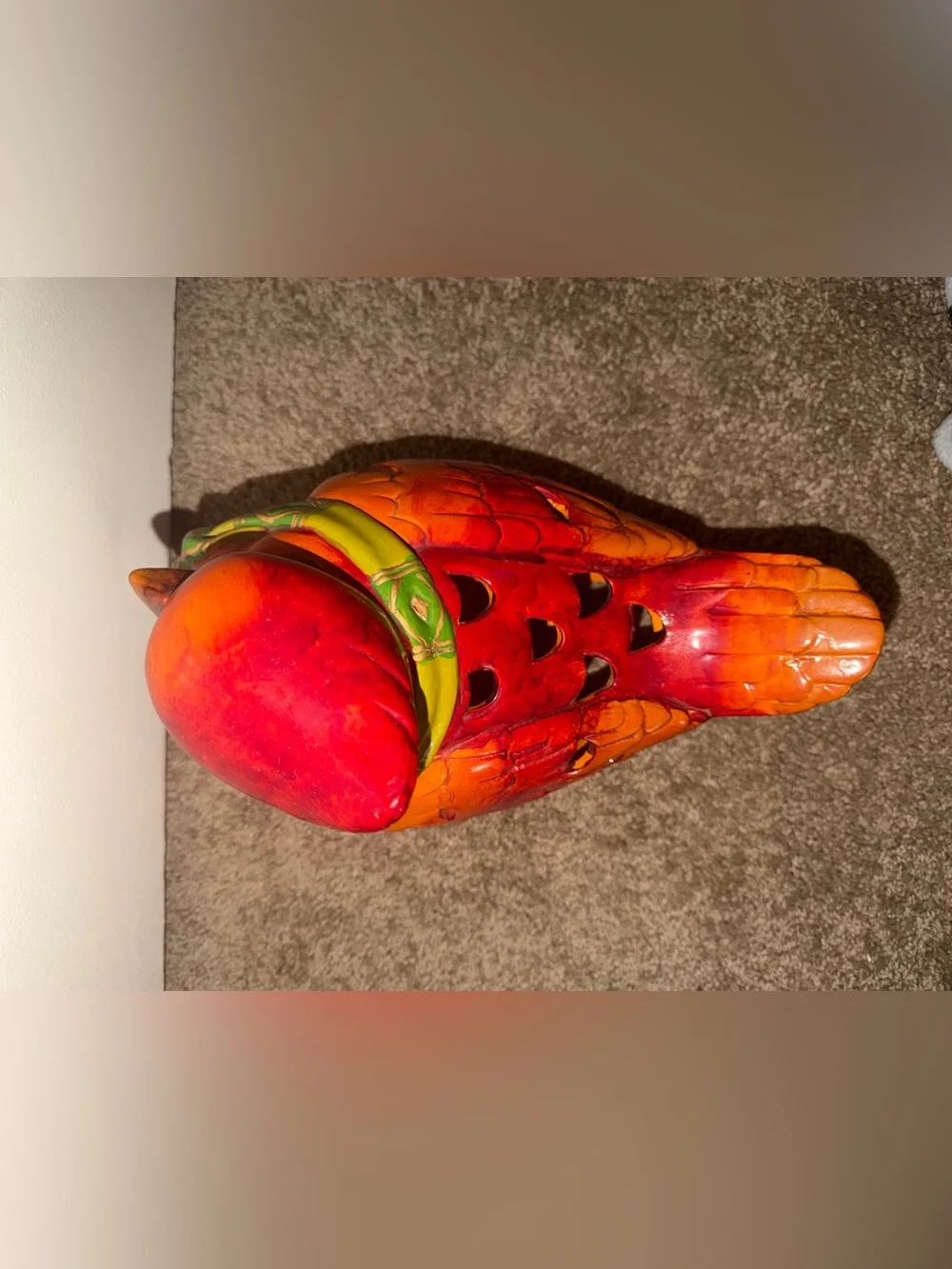 Ceramic Cardinal Accent Lamp/Tealight